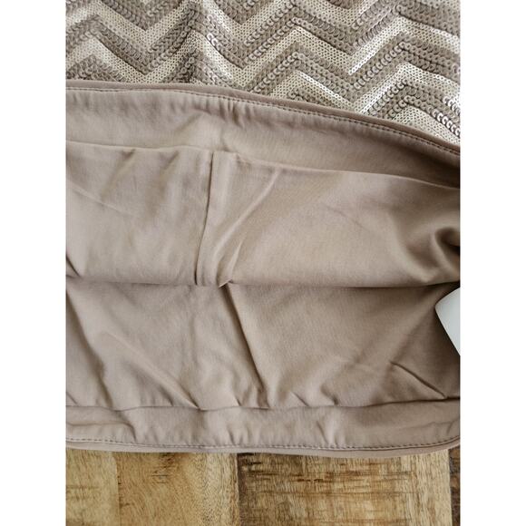 Promod Sequin Mini Skirt Women's Size 38/6 Party Boho Cocktail Festival Glam - Picture 10 of 10